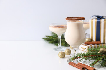 Eggnog, Christmas drink, traditional drink for Christmas holiday