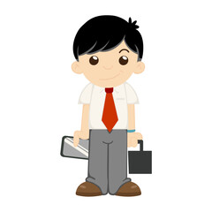 set of male work poses guy