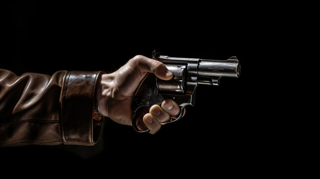 Hand with revolver