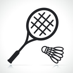 badminton racket and shuttlecock icon