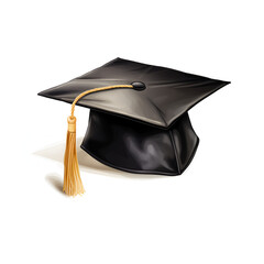 graduation cap isolated on white