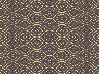 Seamless vector ornament. Modern wavy background. Geometric modern brown golden wavy pattern
