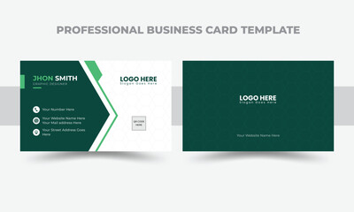 Creative Modern Vector Business Card Design Template for Business and Personal Use. Modern Theme, Double-Sided Business Card Design.
