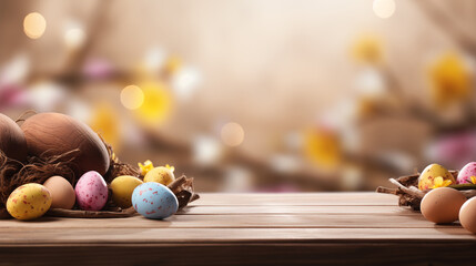 Naklejka premium eggs and flowers