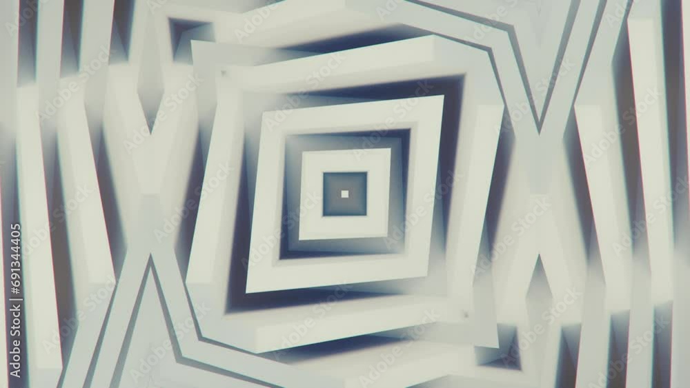 Aufkleber Modern background in white color. 3d rendering loop animation 4K