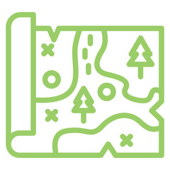Vector Design Treasure Map Icon Style