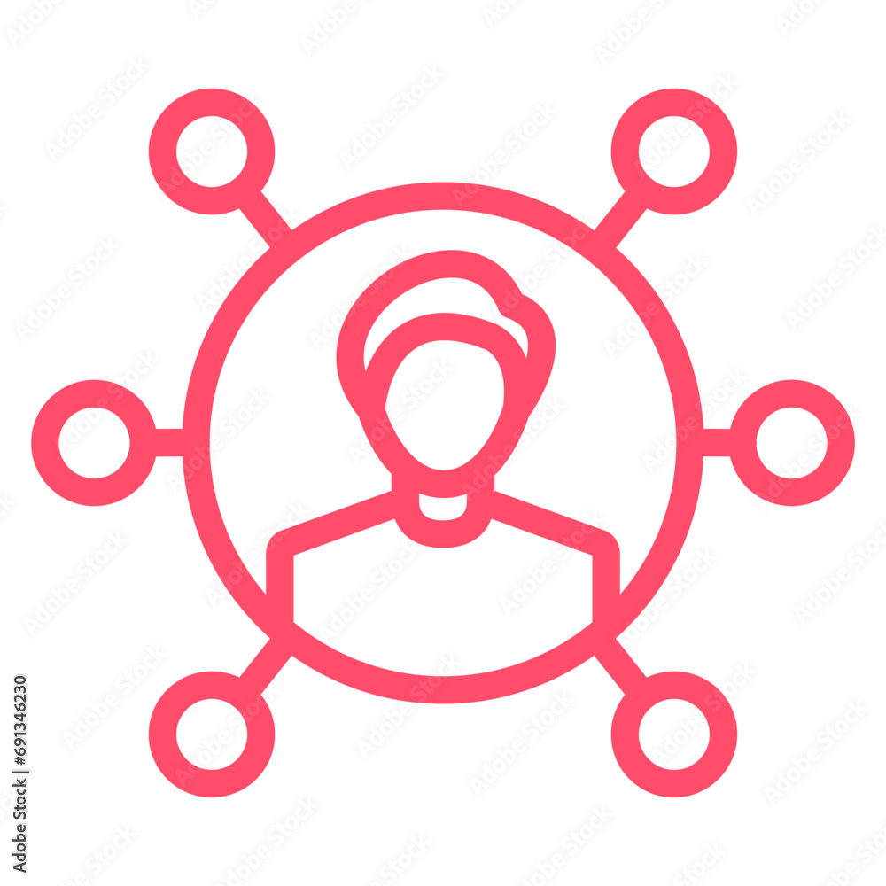 Poster vector design user connection icon style