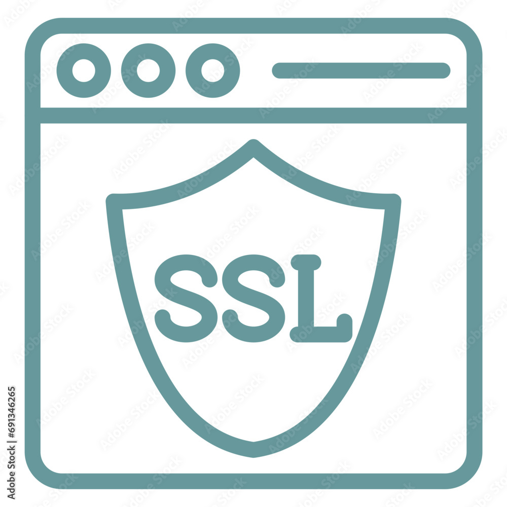 Poster vector design ssl icon style