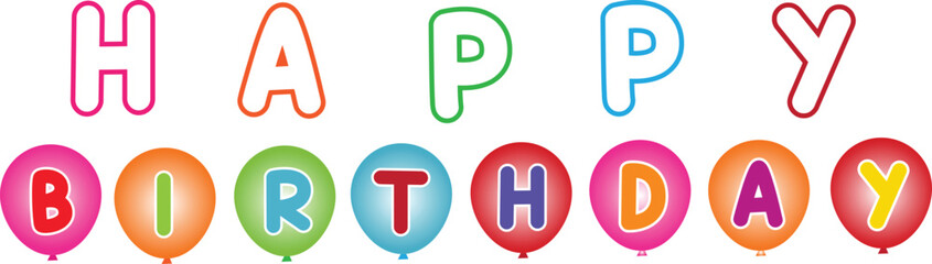 Happy Birthday Banner, Background  Editable Vector 