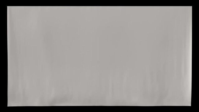 fabric cloth projecter wall roll and fall from top of screen.isolated Roll up and roll down white paper,fabric,cloth with alpha and RBG mask channel.2 background texture. 4K motion animation rendered.
