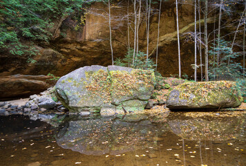 Fototapeta premium Hocking Hills State Park in the Hocking Hills region of Hocking County, Ohio, United States