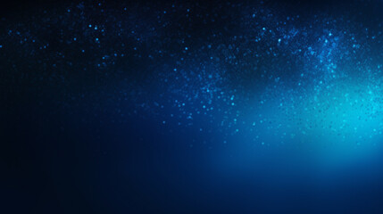 Fototapeta premium Blue gradient grainy glowing background. blue dark backdrop texture. banner header.