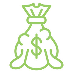 Vector Design Money Bag Icon Style