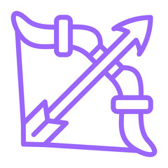 Vector Design Bow Arrow Icon Style