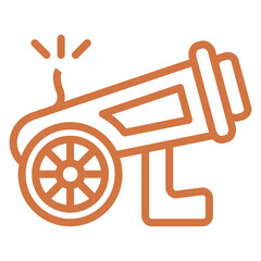 Vector Design Cannon Icon Style