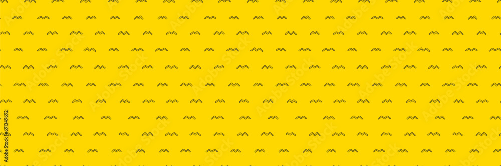 Poster simple seamless pattern with small dash zigzag line. vector yellow background with abstract geometri