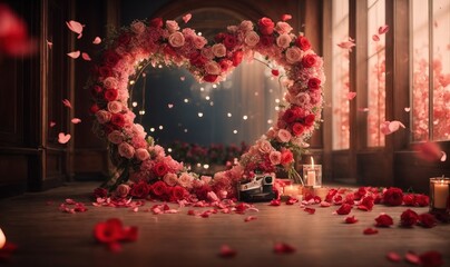 Beautiful valentine day, love background - obrazy, fototapety, plakaty