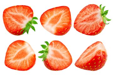strawberry isolated on white background, clipping path, full depth of field