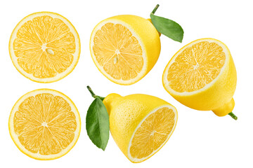 lemon, isolated on white background, clipping path, full depth of field