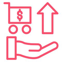 Vector Design Upselling Icon Style