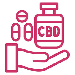 Fototapeta premium Vector Design Cbd Benefits Icon Style