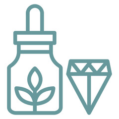 Vector Design Cbd Crystals Icon Style