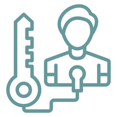 Vector Design Key Person Icon Style