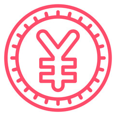 Vector Design Chinese Yuan Icon Style