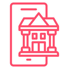 Vector Design Mobile Banking Icon Style