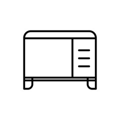 microwave line icon