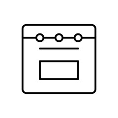 oven line icon