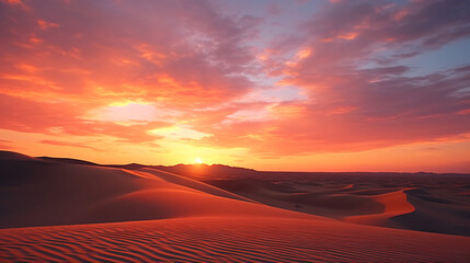 Fototapeta na wymiar Sunrise in desert time lapse