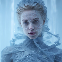 Frozen ice woman.