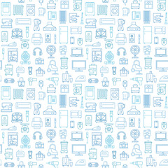 Household appliances seamless pattern background 2