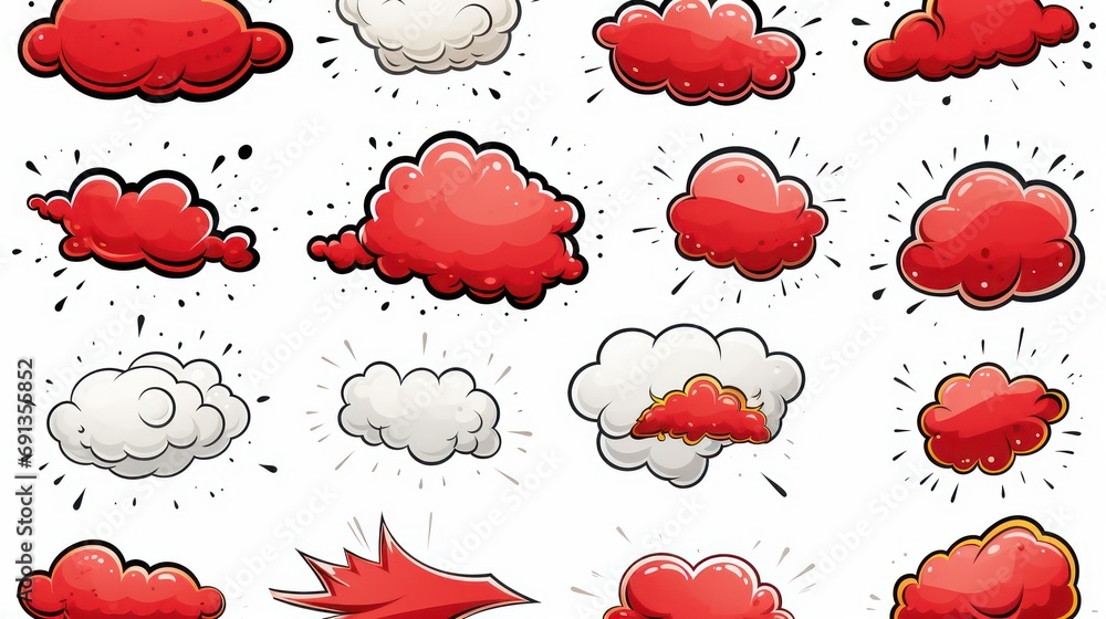 Poster seamless pattern with clouds