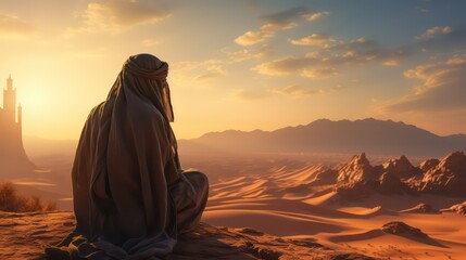 person in the desert