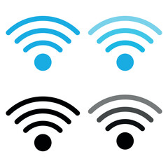 Vector illustration. WI-fi icons.