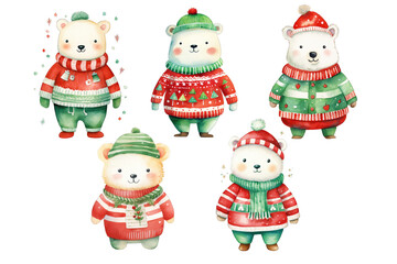 Christmas Polar bear