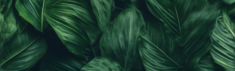 abstract background with tropical green leaves