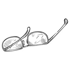 glasses handdrawn illustration