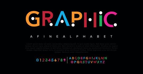 Graphic Minimal modern alphabet fonts. Typography minimalist urban digital fashion future creative logo font. vector illustration - obrazy, fototapety, plakaty