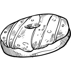 donut handdrawn illustration