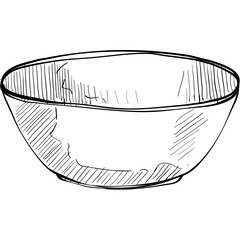 bowl handdrawn illustration