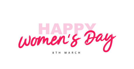 Stylish lettering - Happy Women's Day, March 8th. Elements for the poster design for March 8th.