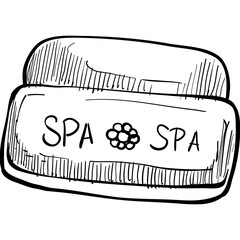 spa cream handdrawn illustration