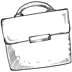 work suitcase handdrawn illustration