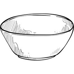 laboratory bowl handdrawn illustration