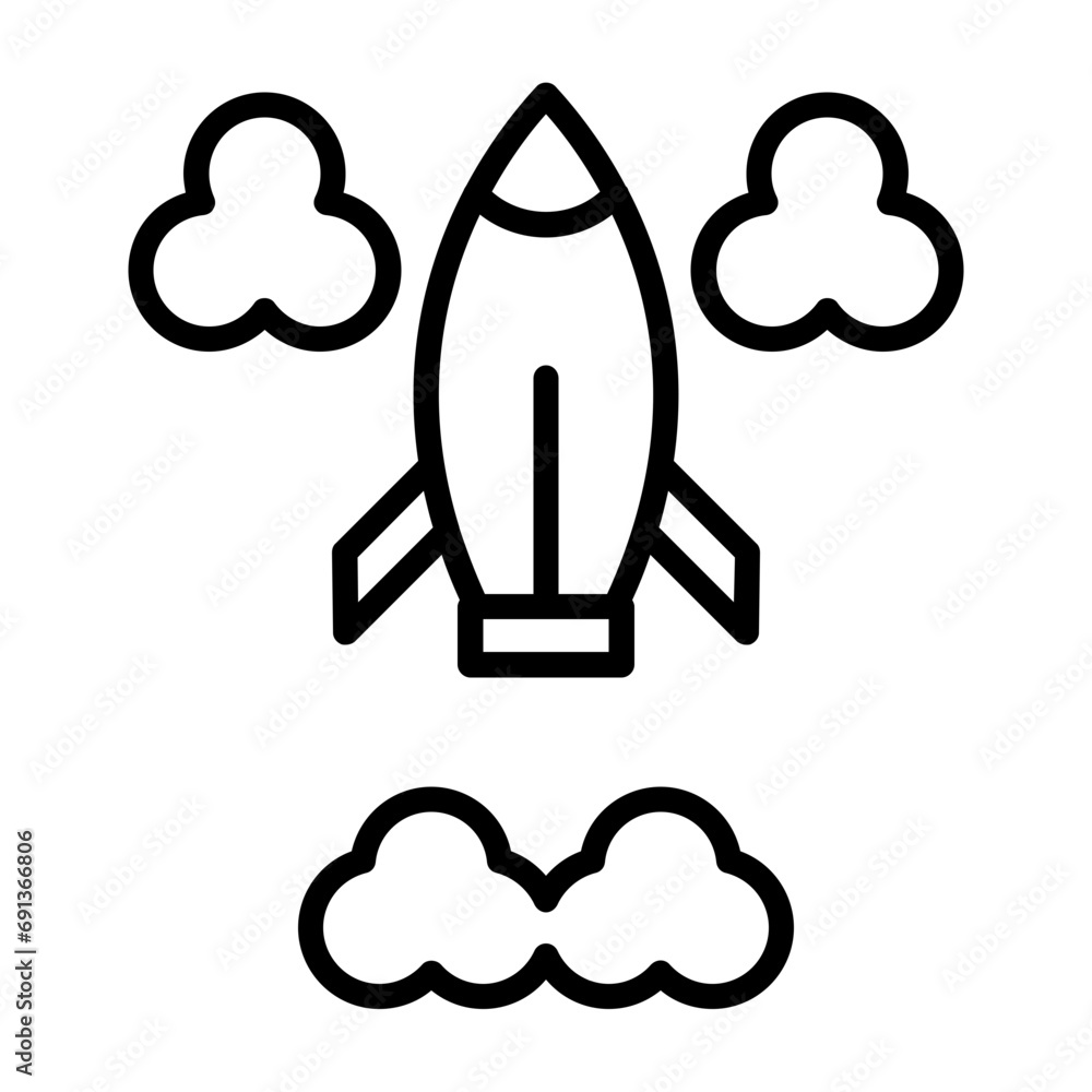 Poster rocket icon