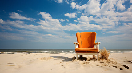 Fototapeta na wymiar Beach chairs