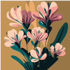 Flowers nature VECTOR ready for use, natural floral 